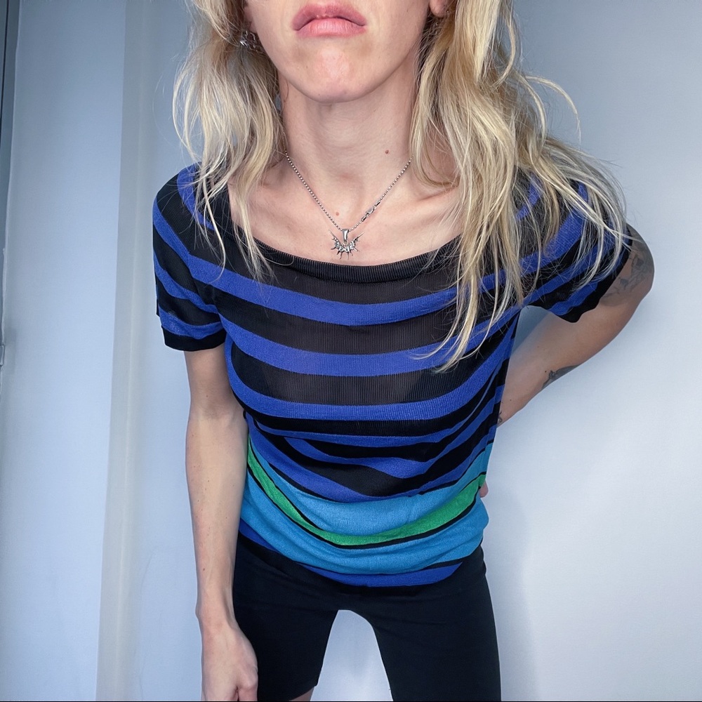 80s Yves Saint Laurent knit striped top